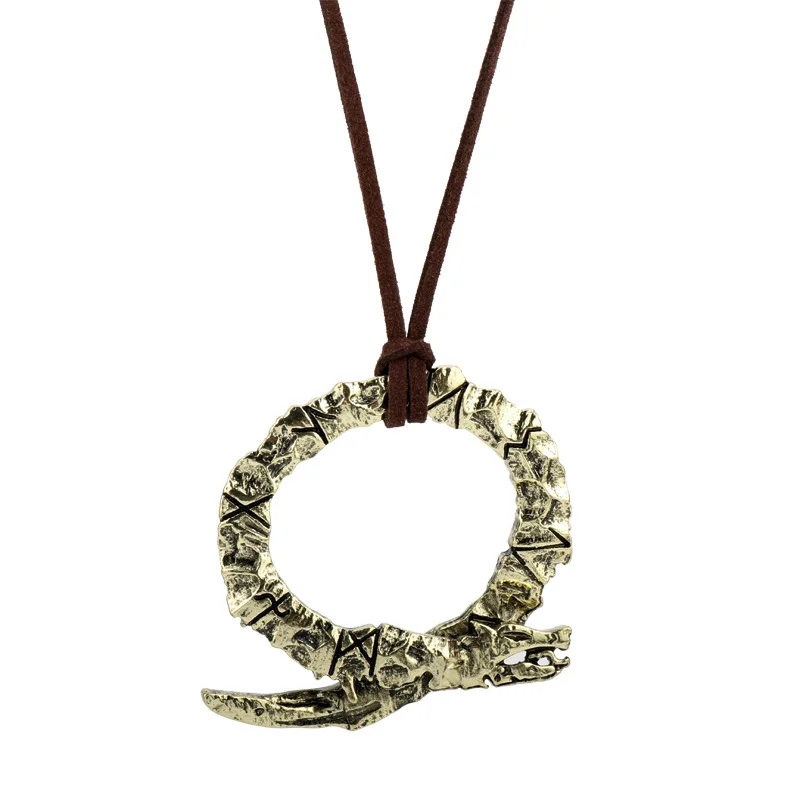 Jogo deus da guerra colar runas em torno do símbolo pingente colar masculino jóias fãs amigo presentes