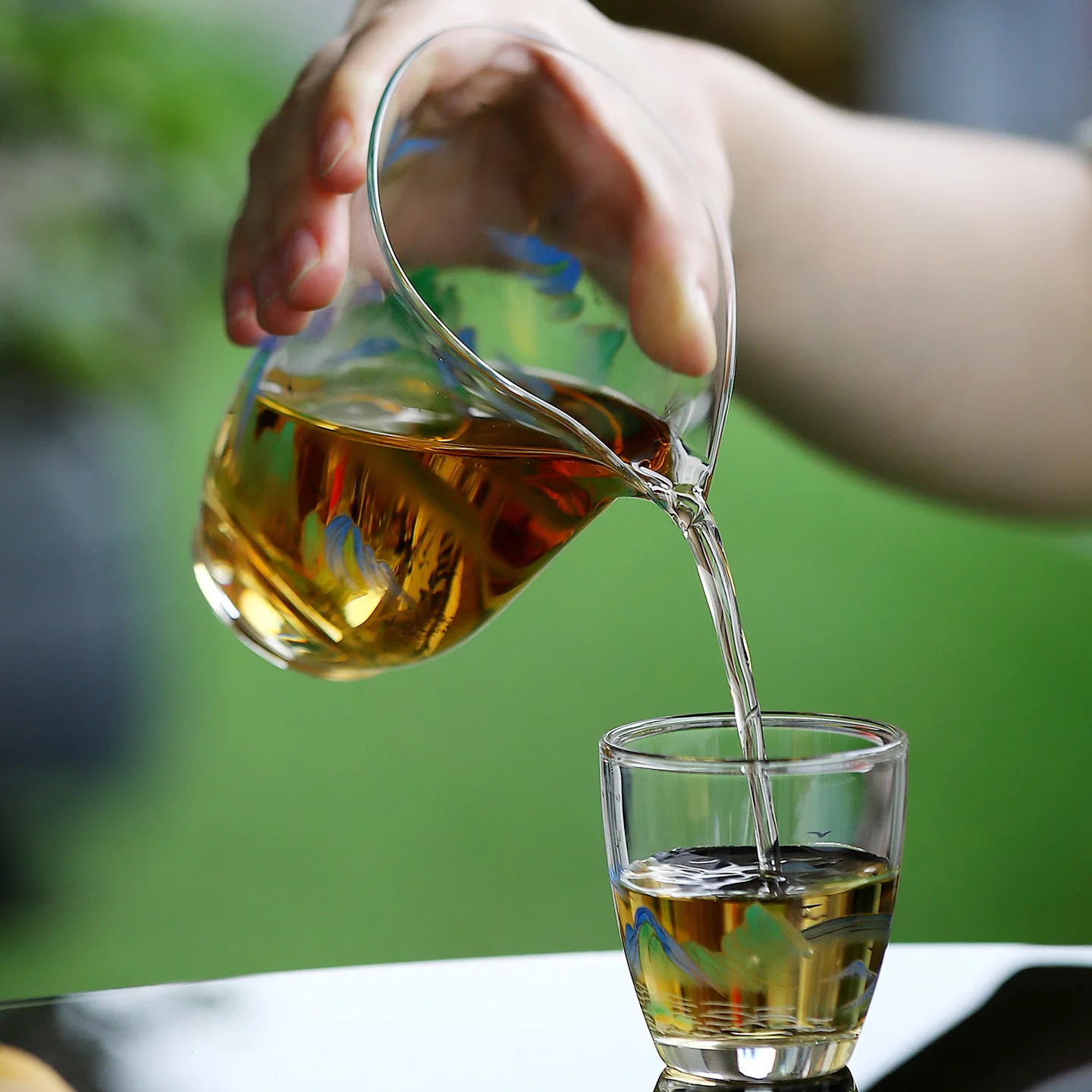 Thousand Miles of Rivers and Mountains Glass Fair Cup Heat-resistant Thickened Transparent Japanese Tea Ceremony Tea Server