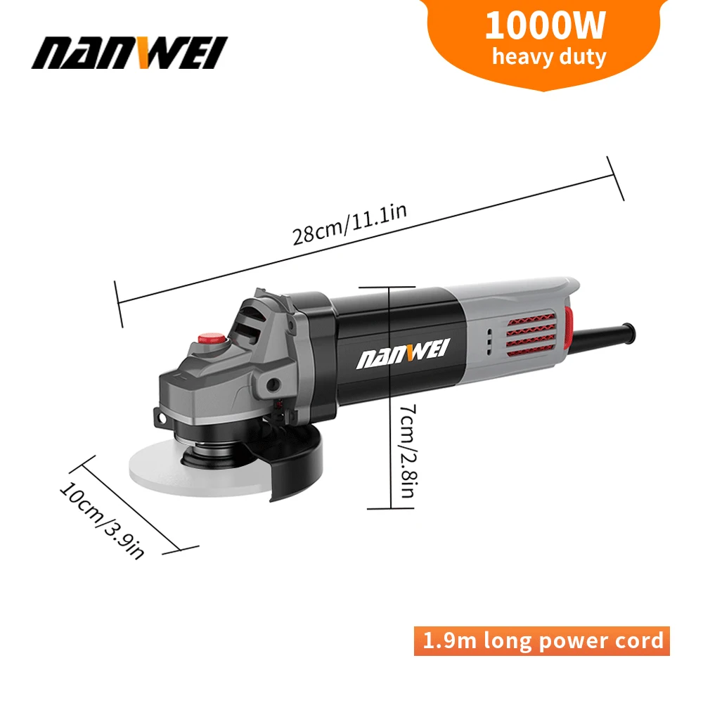 NANWEI Rope Angle grinder Cord Multi functional smooth machine Hand grinder Polishing machine Cut machine Household small hand