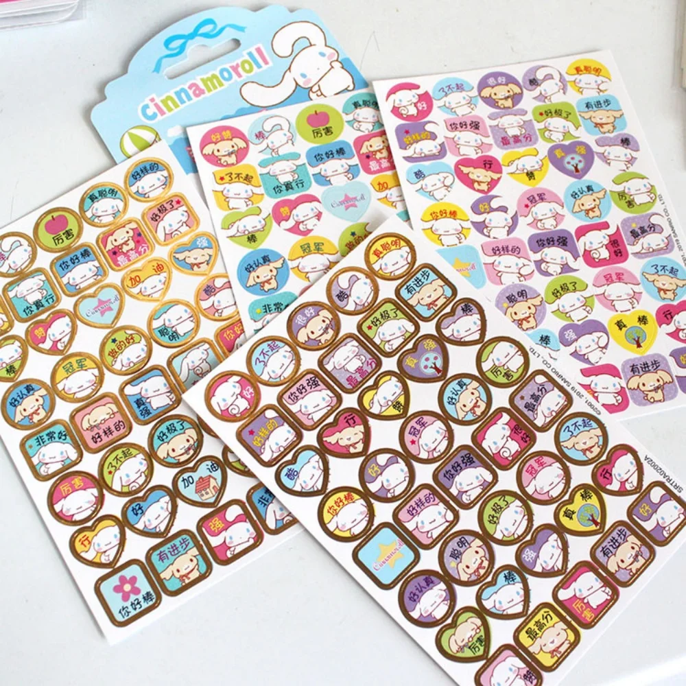 Adesivi originali Sanrio Hello Kitty Cinnamoroll Cartoon Decalcomanie Giocattoli per laptop Notebook Bagagli Adesivo decorativo per moto