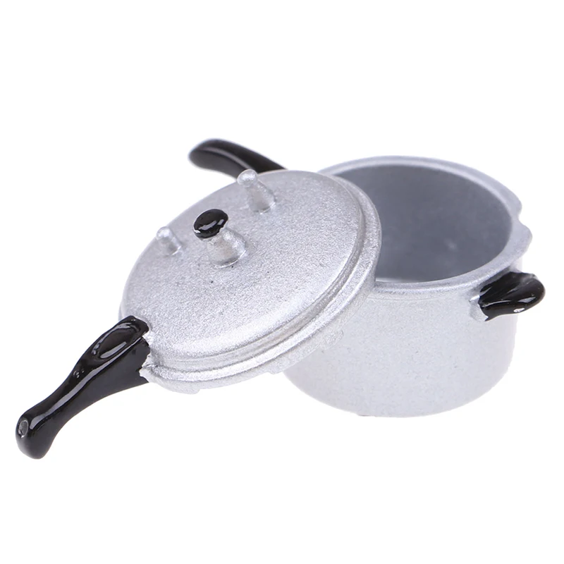 B*1PCS 1:12 Scale Dollhouse Miniature Cooking Utensil Pressure Cooker Kitchen Tools