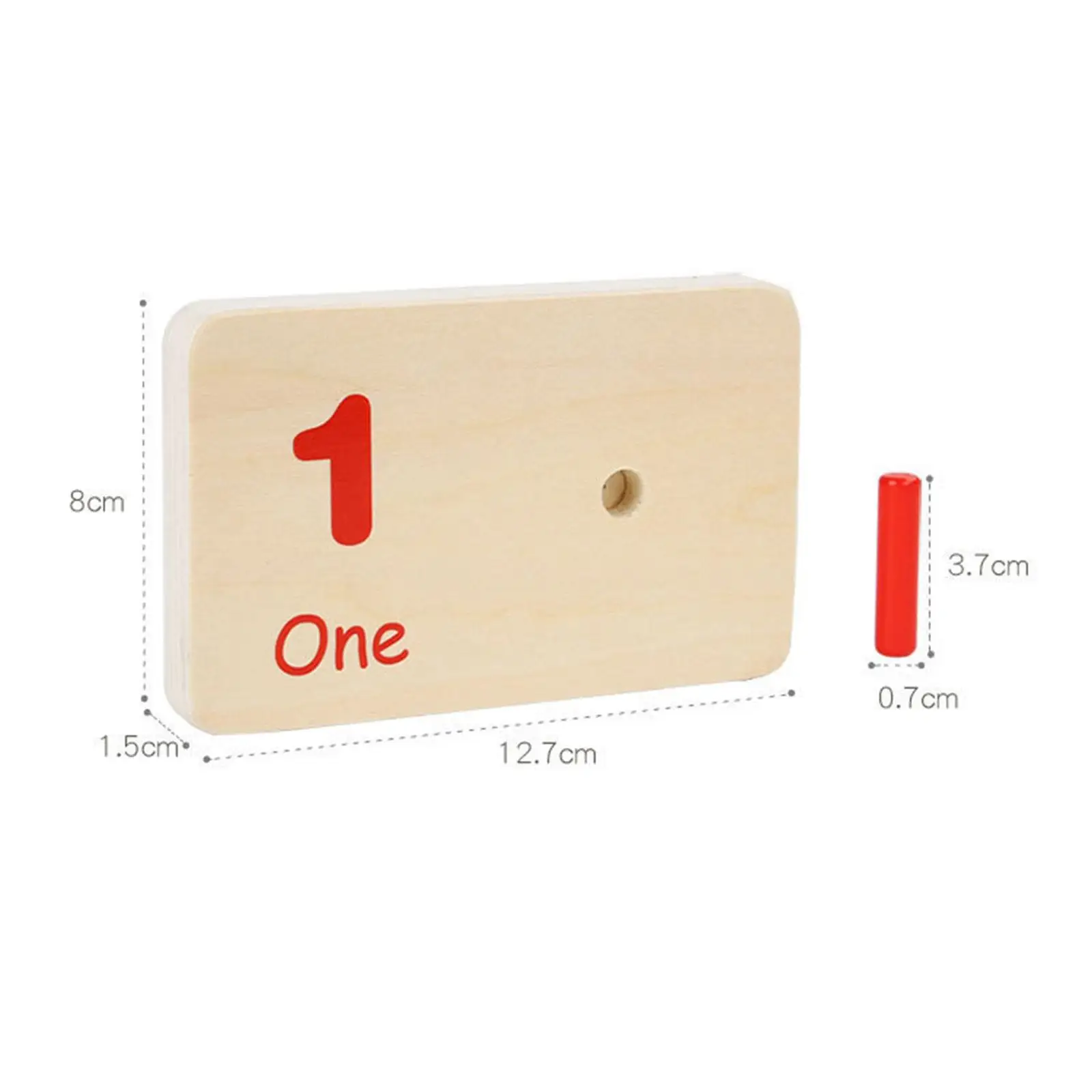 Wooden Counting Number Peg Board Math Manipulatives Materials Portable Montessori Toys Early Learning for Children Boys Girls