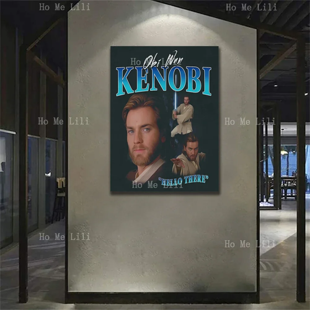 Obi Wan Kenobi película mejor película personaje pintura lienzo arte de pared sala de estar dormitorio baño Decoración