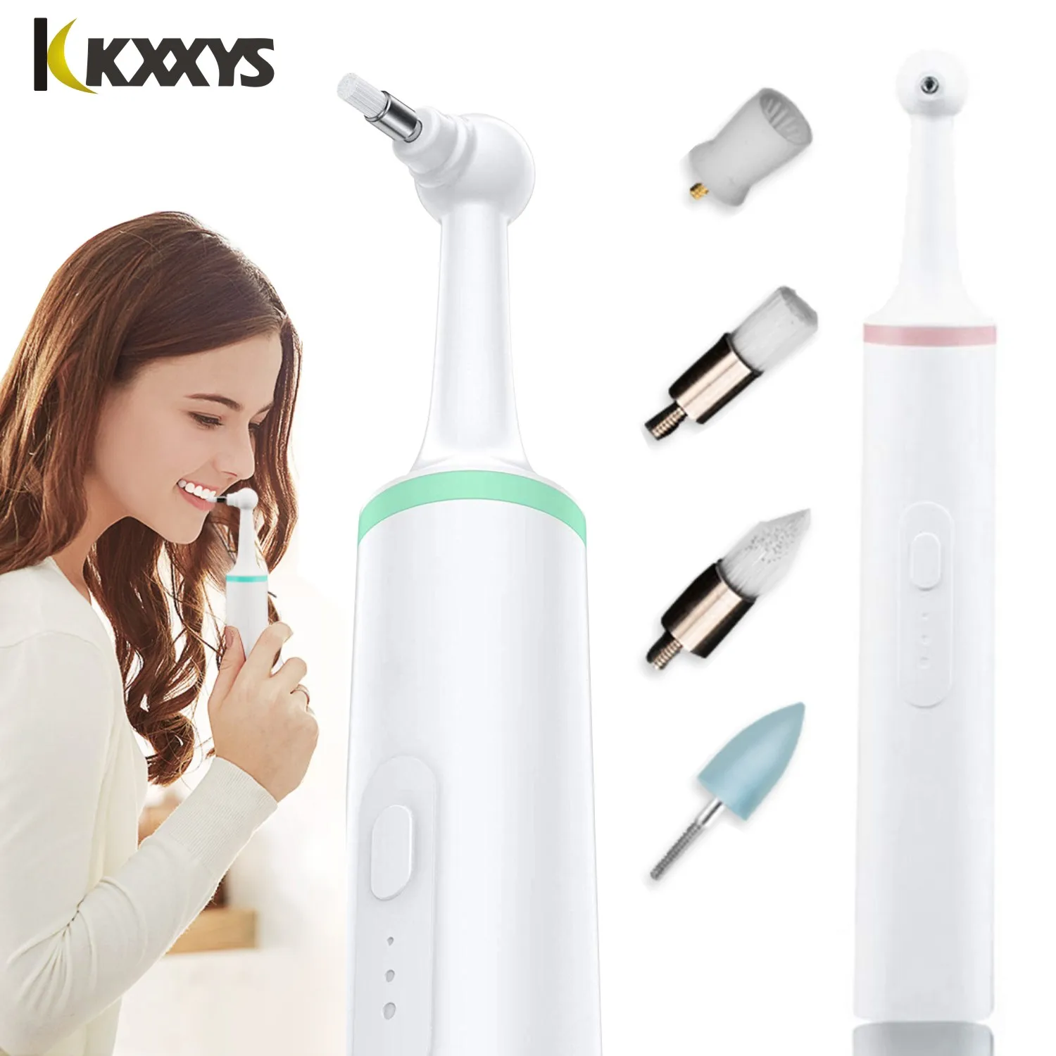 

Rotating Teeth Whitening Brush, Multifunctional Teeth Cleaning and Polishing to Remove Stains, Equipped with 4 Different Functio