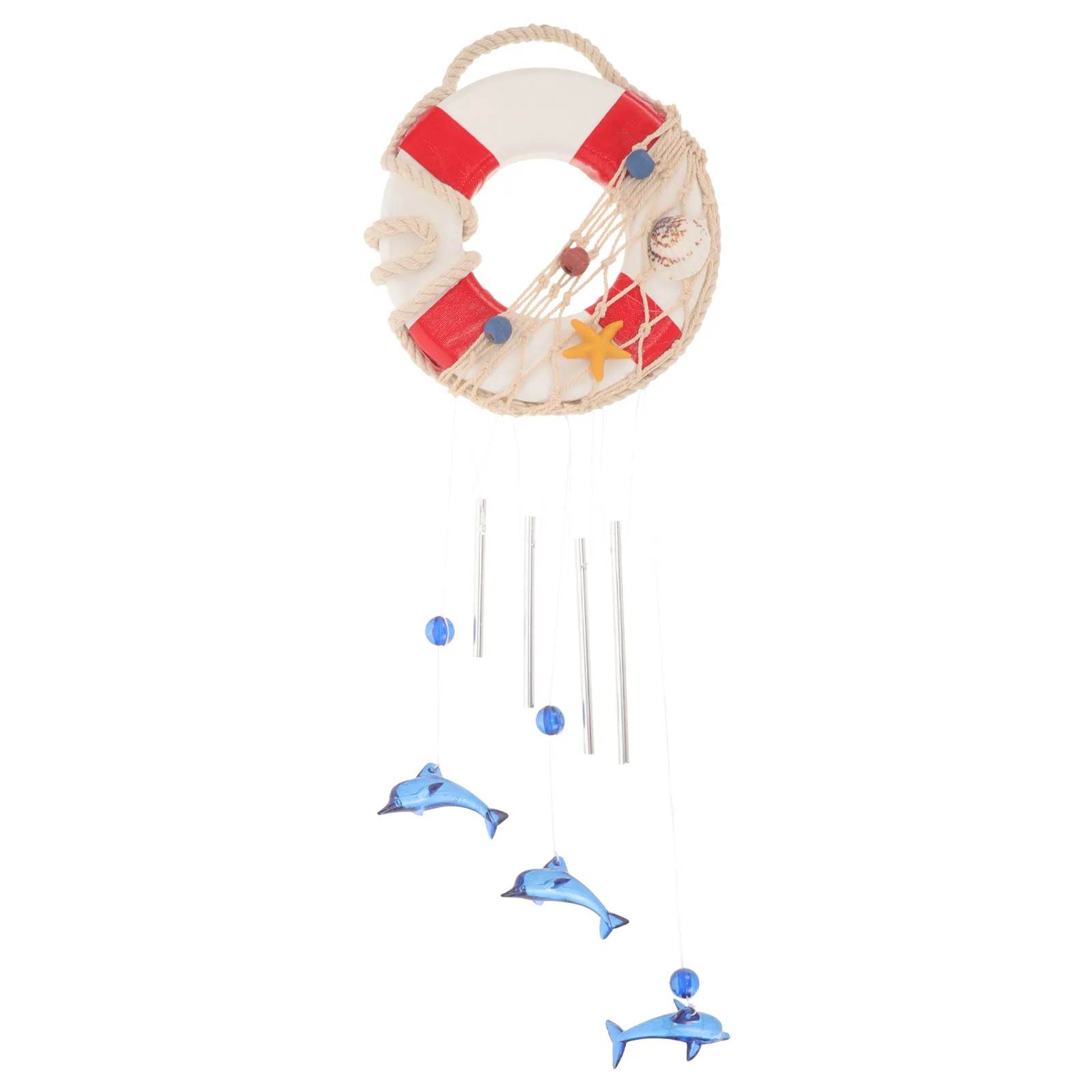 Vintage Mediterranean Style Lifebuoy Wall Art Creative Nautical Living Room Home Decorative Hanging Ornament Beach Themed Wall