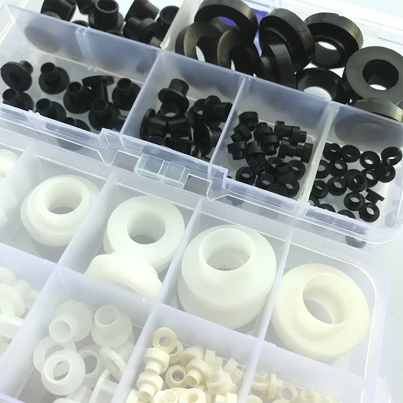 T-Typ-Unterlegscheibe, Nylon-Transistor-Dichtung, The Step T-Typ-Kunststoff-Unterlegscheibe, Schwarz, Weiß, Isolierung, Abstandshalter, Schraubengewinde-Schutz-Set – Detail 9