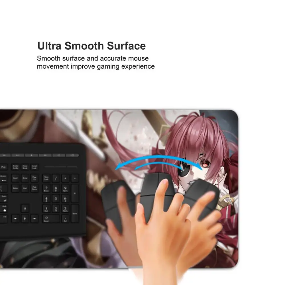 Houshou Marine Hololive Anime Girl Mousepad Large Gaming Mouse Pad LockEdge Thickened Computer Keyboard Table Desk Mat