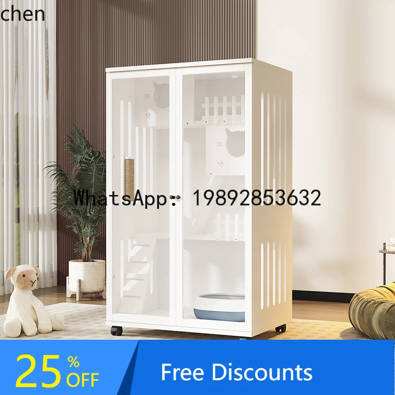 

cat cage solid wood villa cat house household indoor house cat nest cabinet