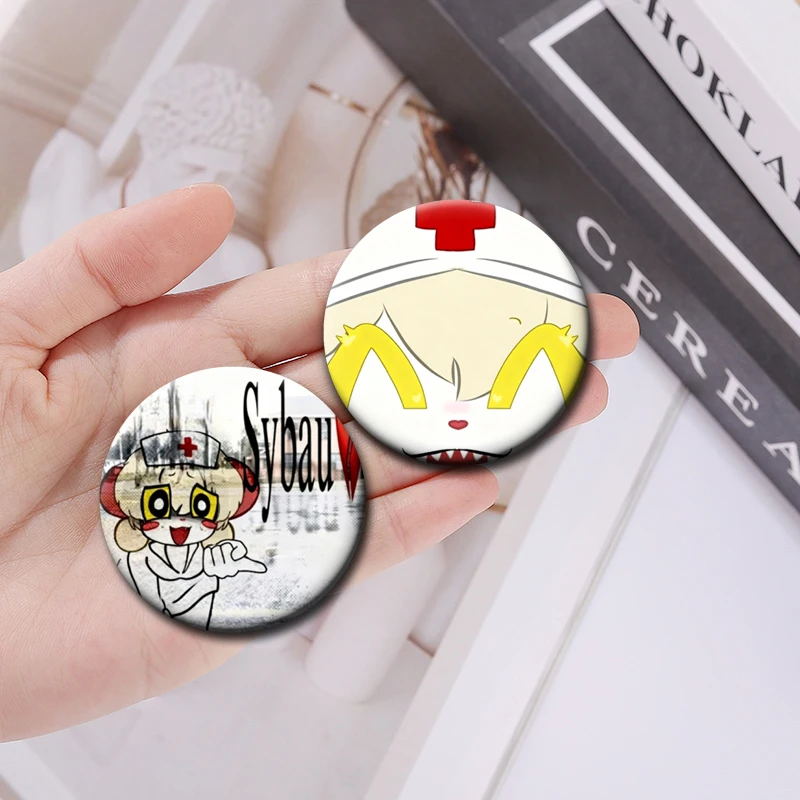 Anime Cartoon Character Peripheral Creative Brooches Terrible Mouse Lorna Button Pins Handmade Round Badge for Clothes Bag Decor