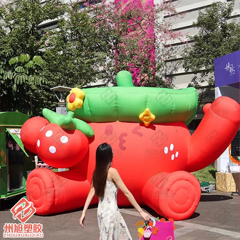 Giant inflatable strawberry doll air model shopping mall outdoor park decoration props