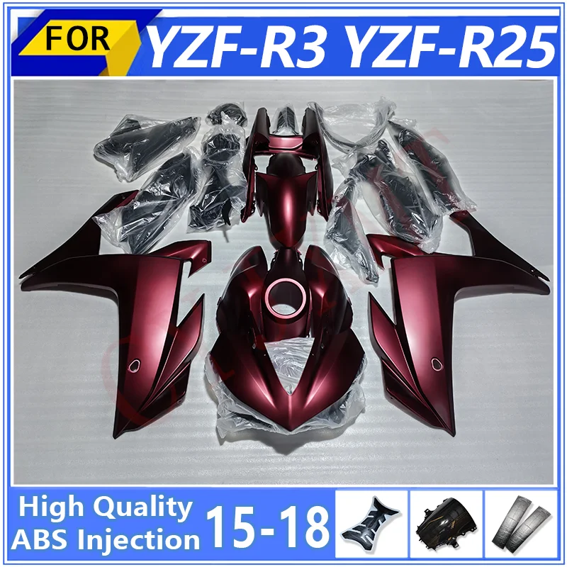 Motorcycles Deflectors Fairing Kit For YAMAHA YZFR25 YZFR3 2015-2018 ABS Fairings YZF R25 R3 15-18 Bike Bodyframe Bodywork Cover