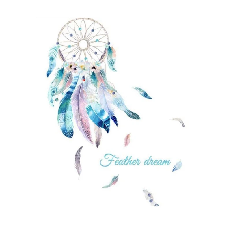 SEWS-Dream Catcher Wall Stickers Art Decals Self-Adhesive Murals Wall Decor For Home Dormitory Bedrooms Living Room