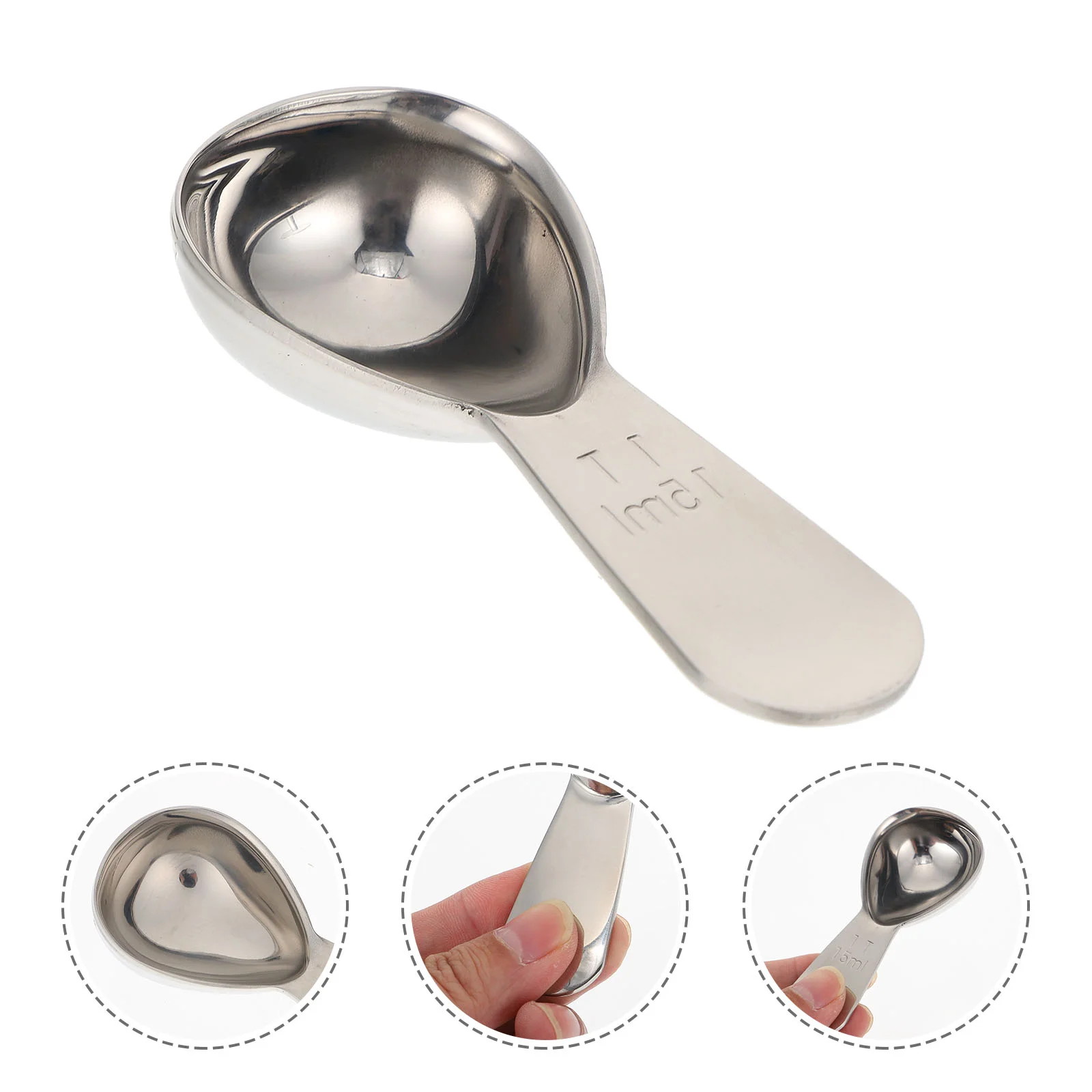 

3 Pcs Coffee Measuring Spoon Spoons for Cooking Scoop Flour Cup Metal Tools Kitchen Stainless Steel Milk Powder Bean Utensils