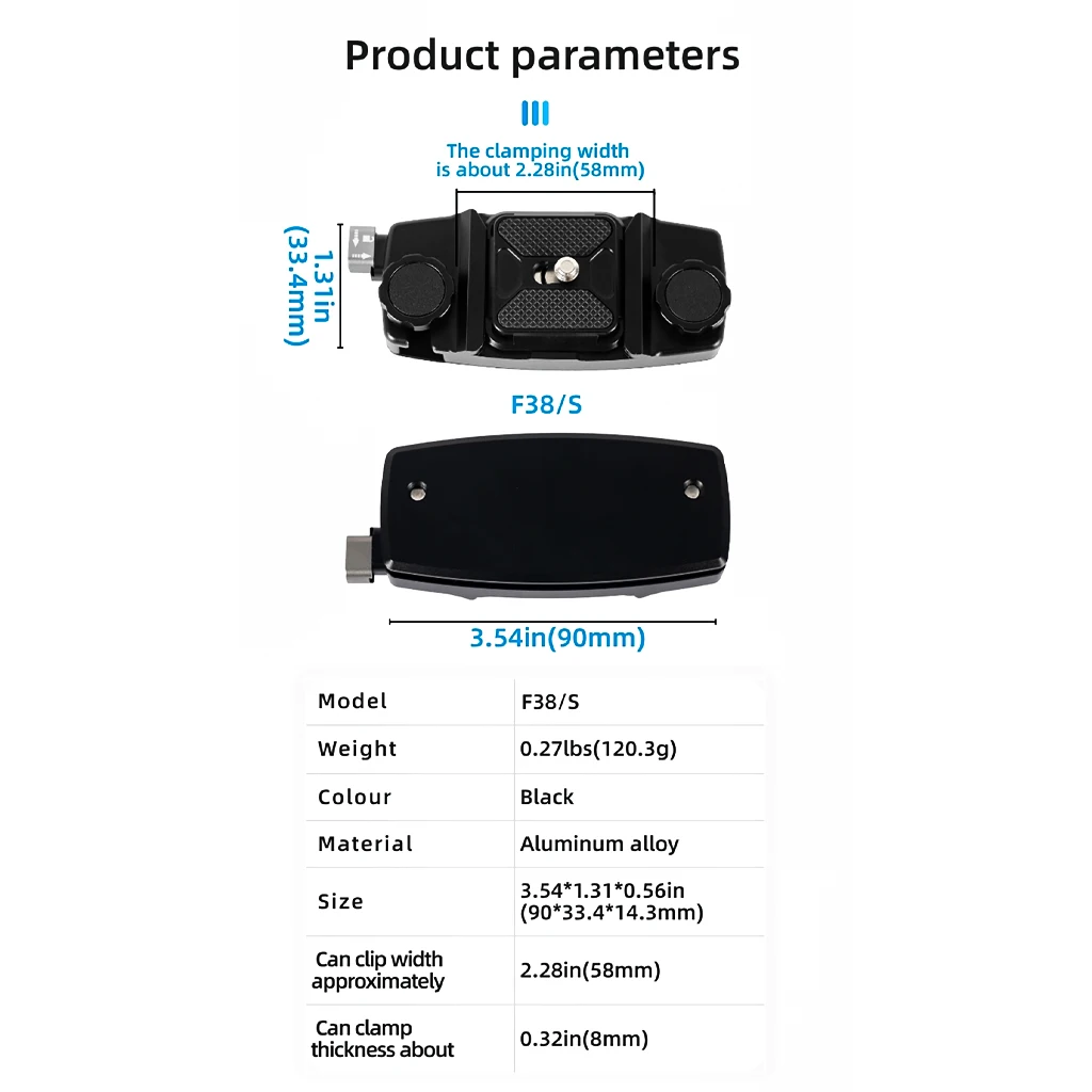 Rucksack Kamera Clip Halterung Strap Clamp Universal Quick Release Platte Für Sony Nikon Canon DSLR Kamera für GoPro 13 Insta360 X5 – Detail 2