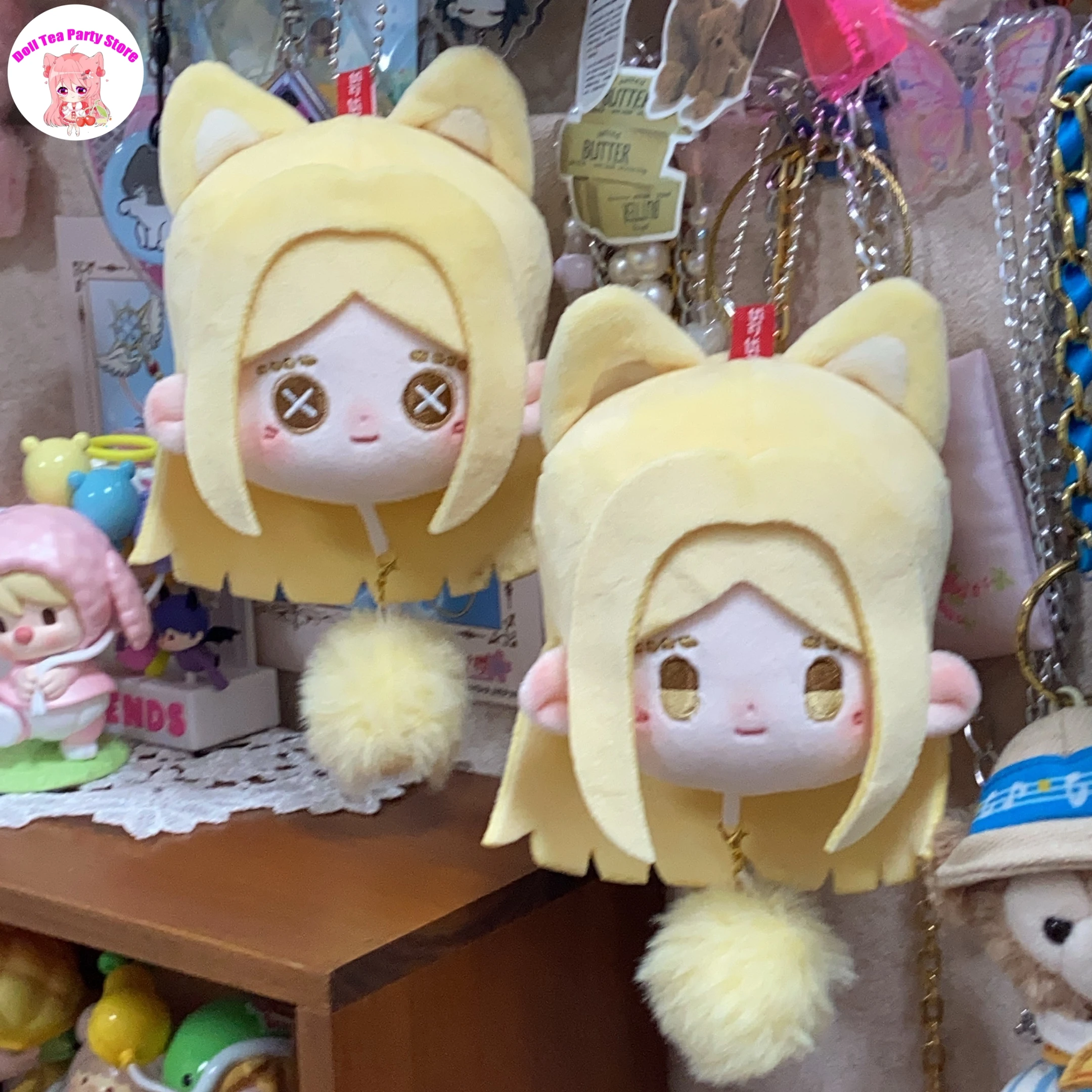 

Anime Identity Ⅴ Litttle Girl Dango Series Bean Button Eye Cotton Doll Toys 10cm Cartoon Plush Pendant Keychain Cosplay Gift