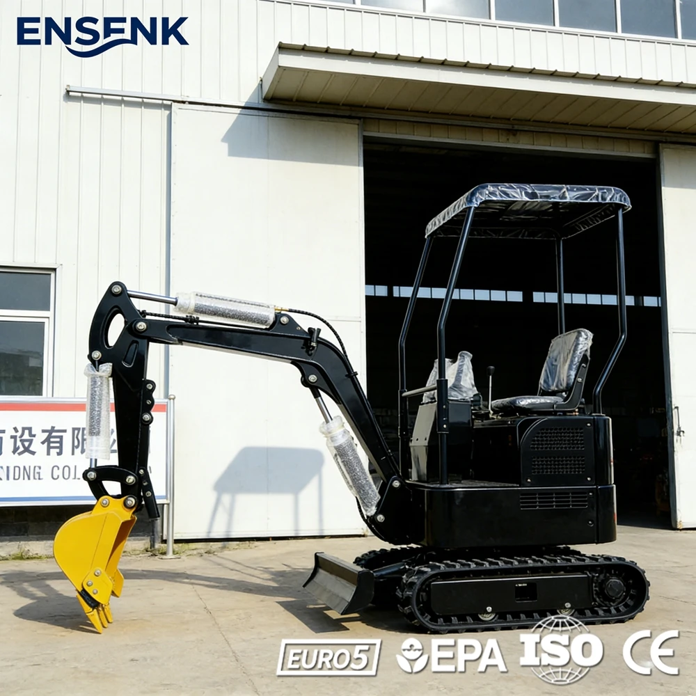 

Mini Excavator 1.0Ton Compact With Yanmar Engine And Pelle For Construction Home Hoflader Use Escavadeira Digger With Trencher