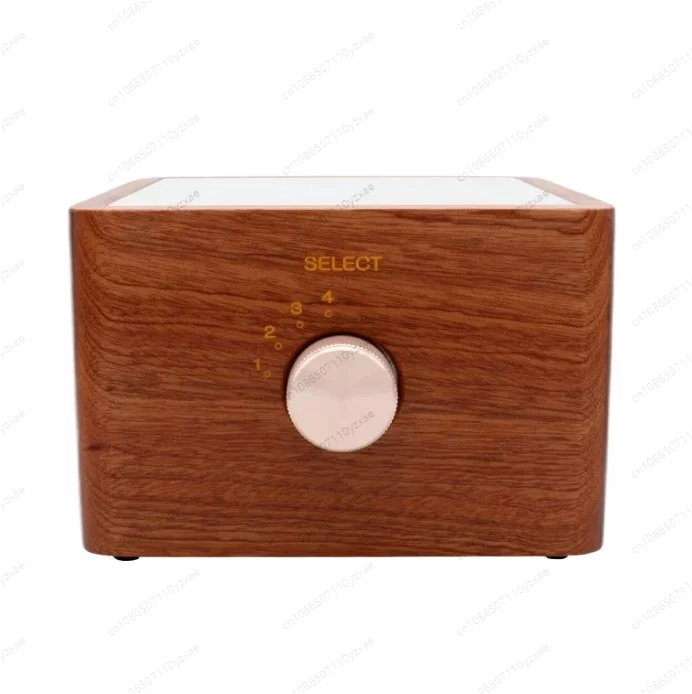 3-полосный 4-полосный селектор источников аудиосигнала Селектор сигналов EIZZ Шасси из цельного дерева Позолоченные 24-каратные разъемы RCA WBT Припой