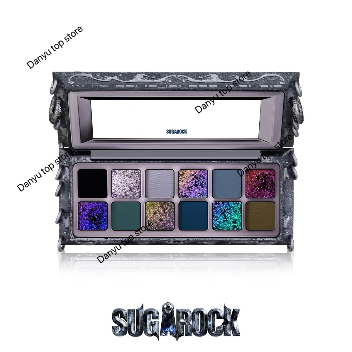 Sugarock Dark Dust 12 Colors Eyeshadow Palette Shimmer Chameleon Matte Gothic Eyeshadow Lasting Makeup