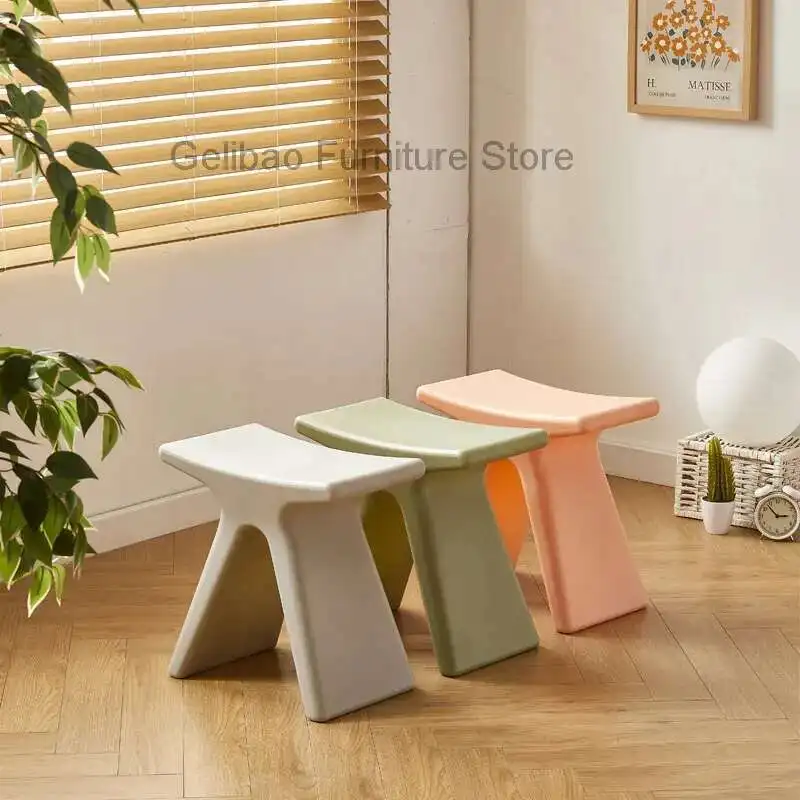 

MOMO Nordic Household Shoe Changing Stool Creative Small Bench Modern Minimalist Small Stool Low Stool Special-shaped Stool