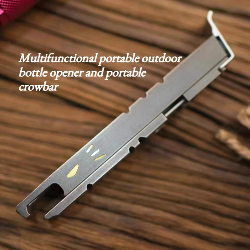 High Quality Multi-functional Pry Bar - Portable Outdoor Emergency Self-defense Tool Bottle Opener EDC Gift