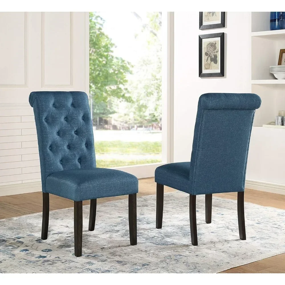 

Solid Wood Tufted Dining Chairs, Set of 2