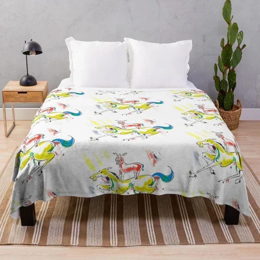 

Majnu Bhai Welcome Painting (Transparent) Throw Blanket Flannel Fleece Soft Warm Throw Blanket