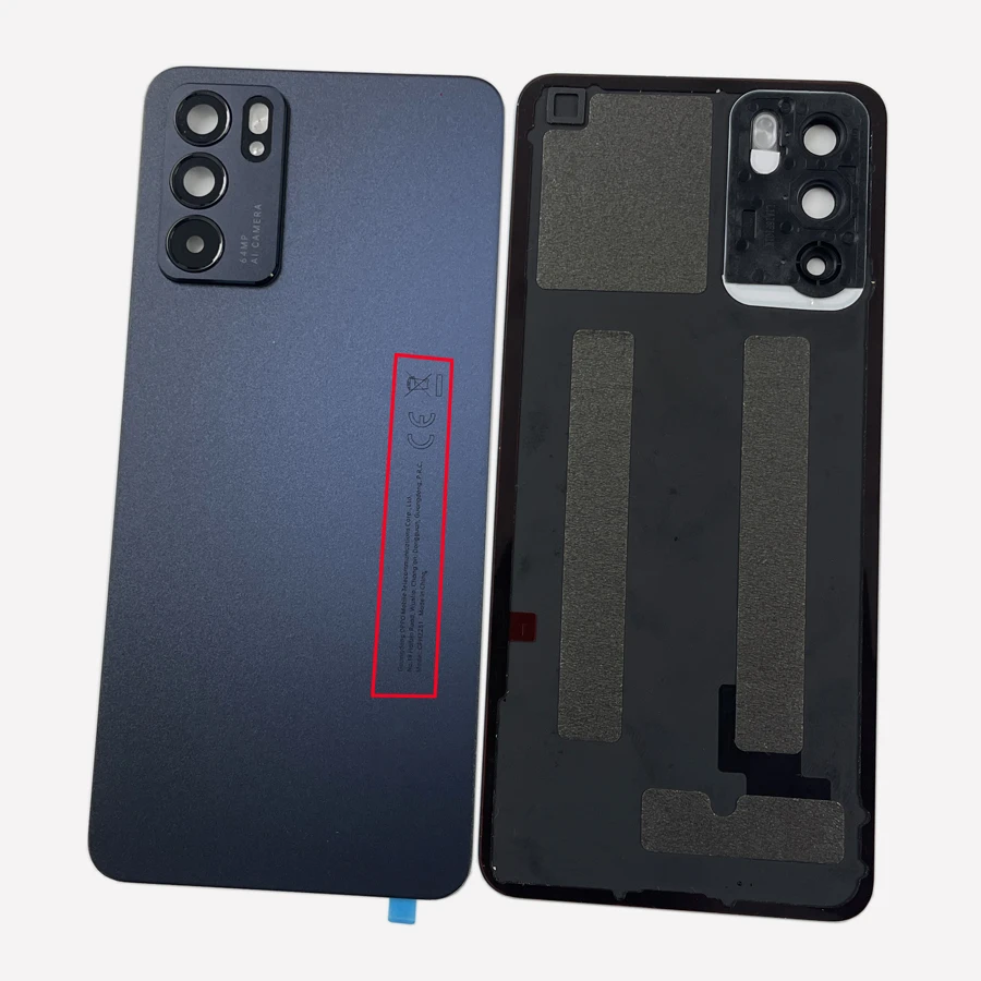 A+++ Battery Cover Rear Door Housing Back Case For OPPO Reno 6 5G Reno6 Battery Cover with Logo Replacement Repair Parts