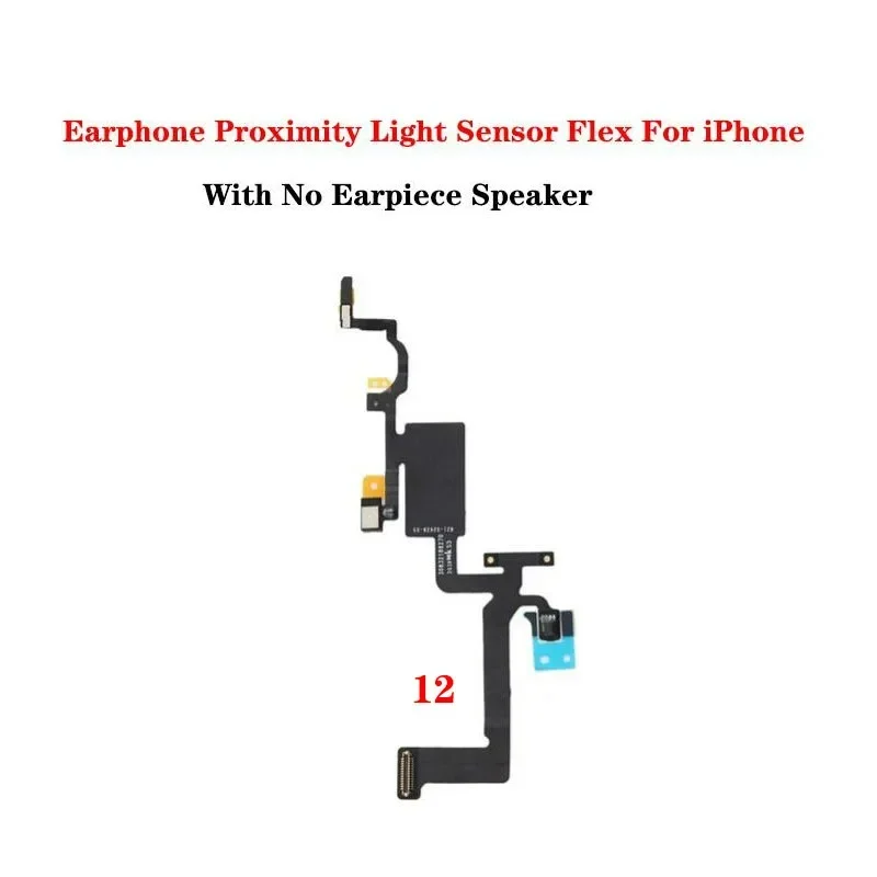 10PCs ear speaker with microphone flex cable for iPhone 12 mini pro Max earpiece light sensor flex replacement