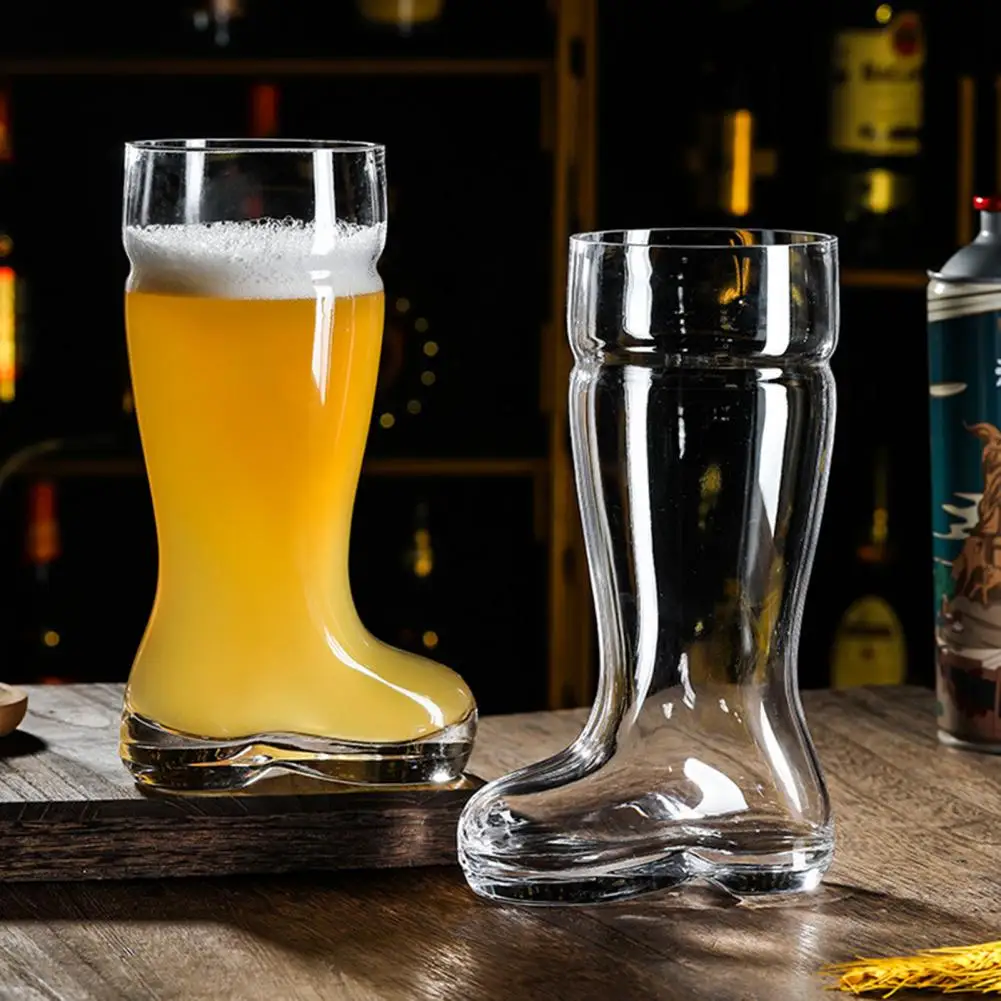 Funny Boot Shape Beer Mug Capacity Beer Mug Transparent Boot-shaped Cup Easy-to-clean Dishwasher Safe Party Decoration Glassware