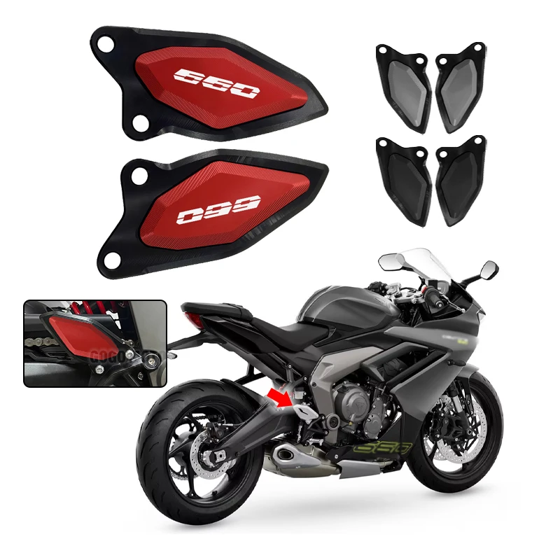For Daytona 660 2024 2025 CNC Aluminum Footrest Heel Guard | Rearsets Foot Peg Protector Anti-Slip Heavy-Duty Motorcycle Parts