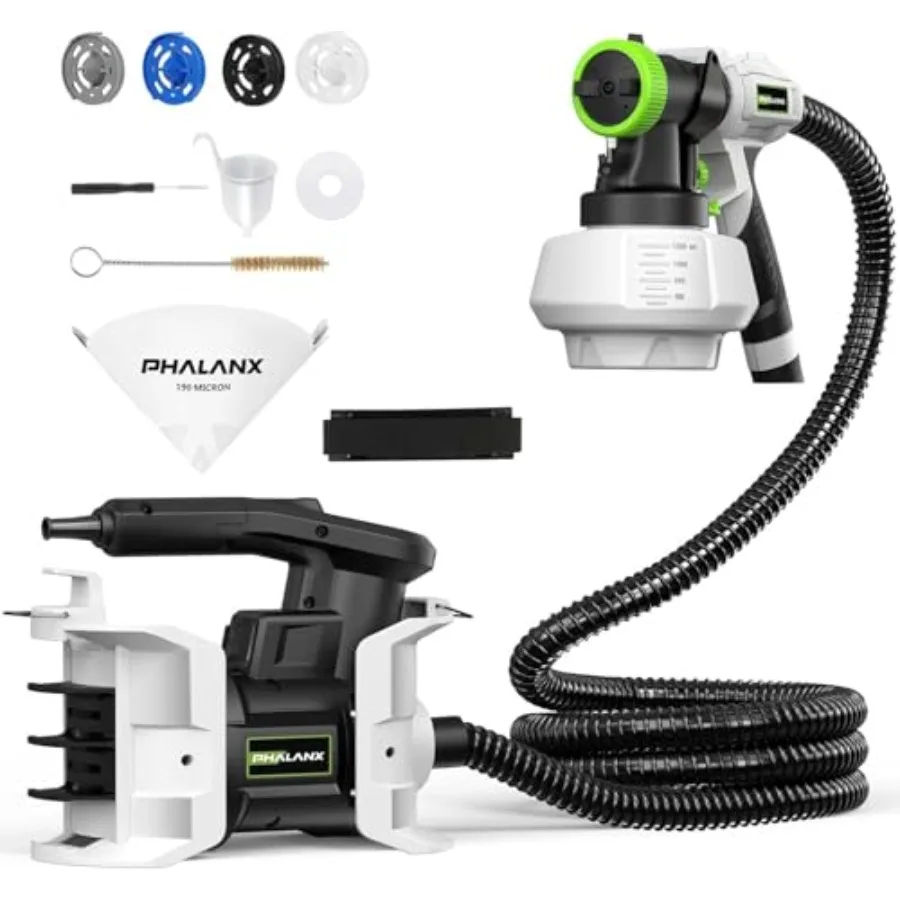 

Paint Sprayer, Max Sprayer 150DIN-S HVLP Electric-Spray-Paint-Gun with 10Feet Air House, 4 Nozzle Sizes and 3 Patterns, for Fur