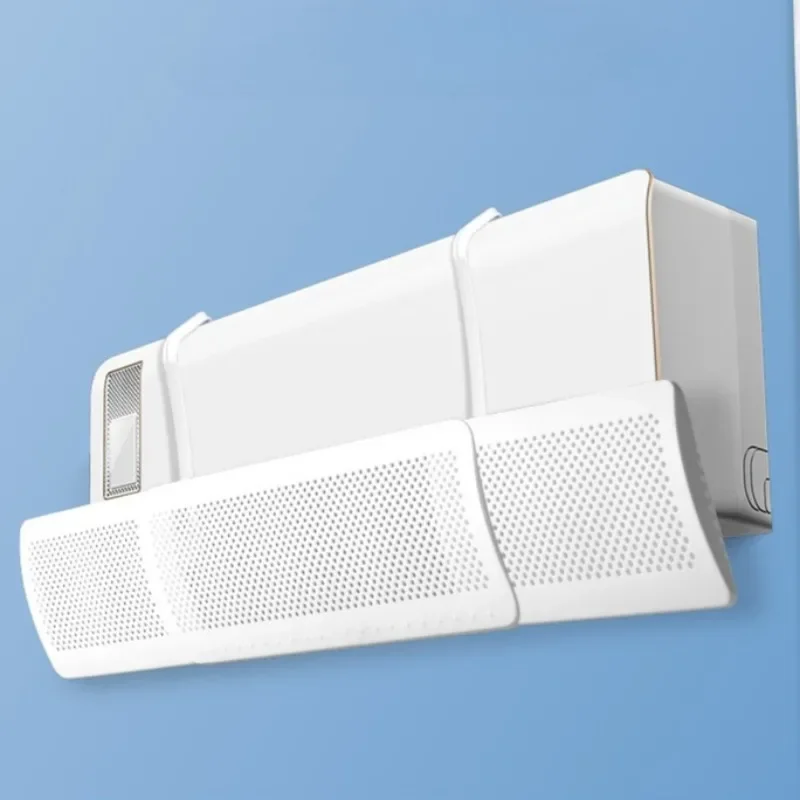Universal Wall Mounted AC Wind Deflector 3 in 1 Retractable Non Porous Anti Direct Blow Windshield for Household Baby Use