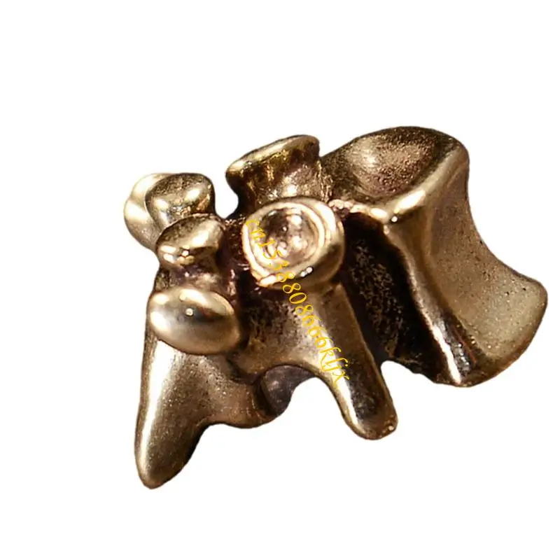 Unieke koperen wervelkolom Keychain Lanyard Bead Decoratief paracord touwhanger voor dagelijkse carry essentiële 066c