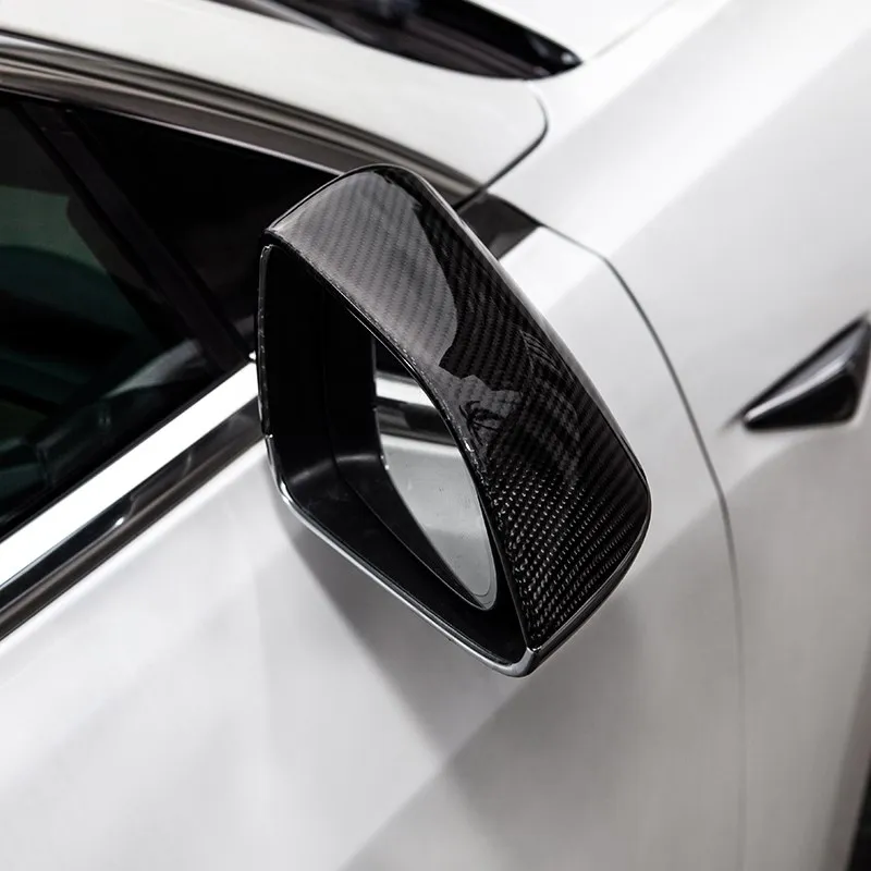 Copertura dello specchio della portiera laterale dell\'auto in vera fibra di carbonio per Tesla Model 3 Model Y 2017-2023 accessori esterni per Auto