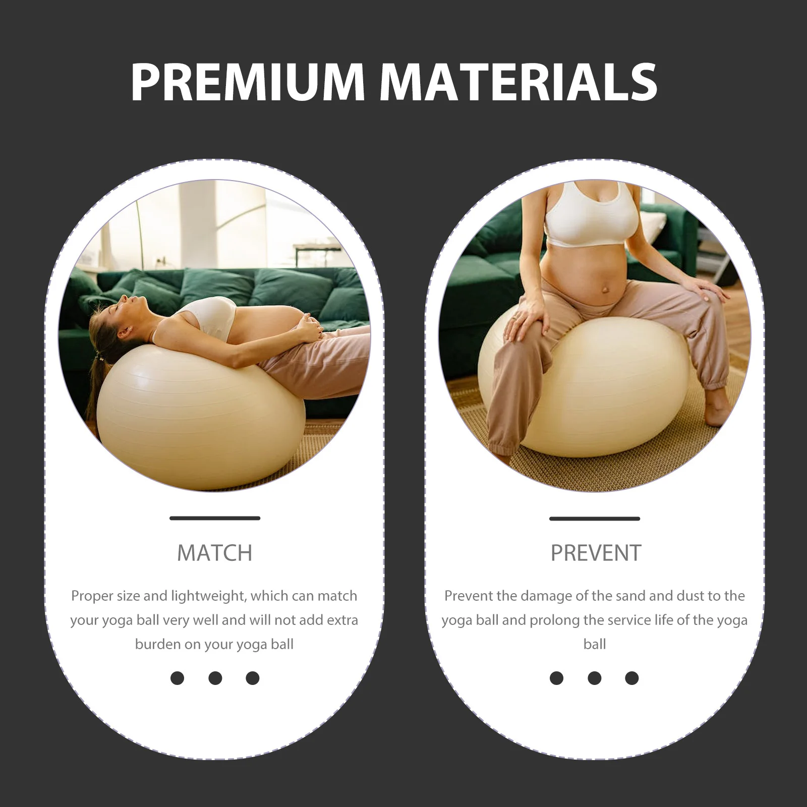 

Yoga Ball Sleeve Cotton Non-Slip Washable Protective Cover Household Workout Balance Ball Covering Yoga Supplies