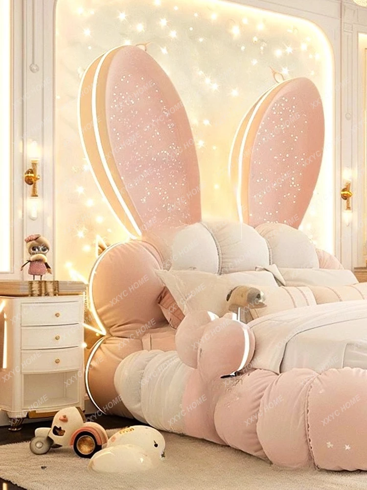 سرير مفرد للفتيات والأطفال من Homestay، سرير غرفة نوم وردي لطيف