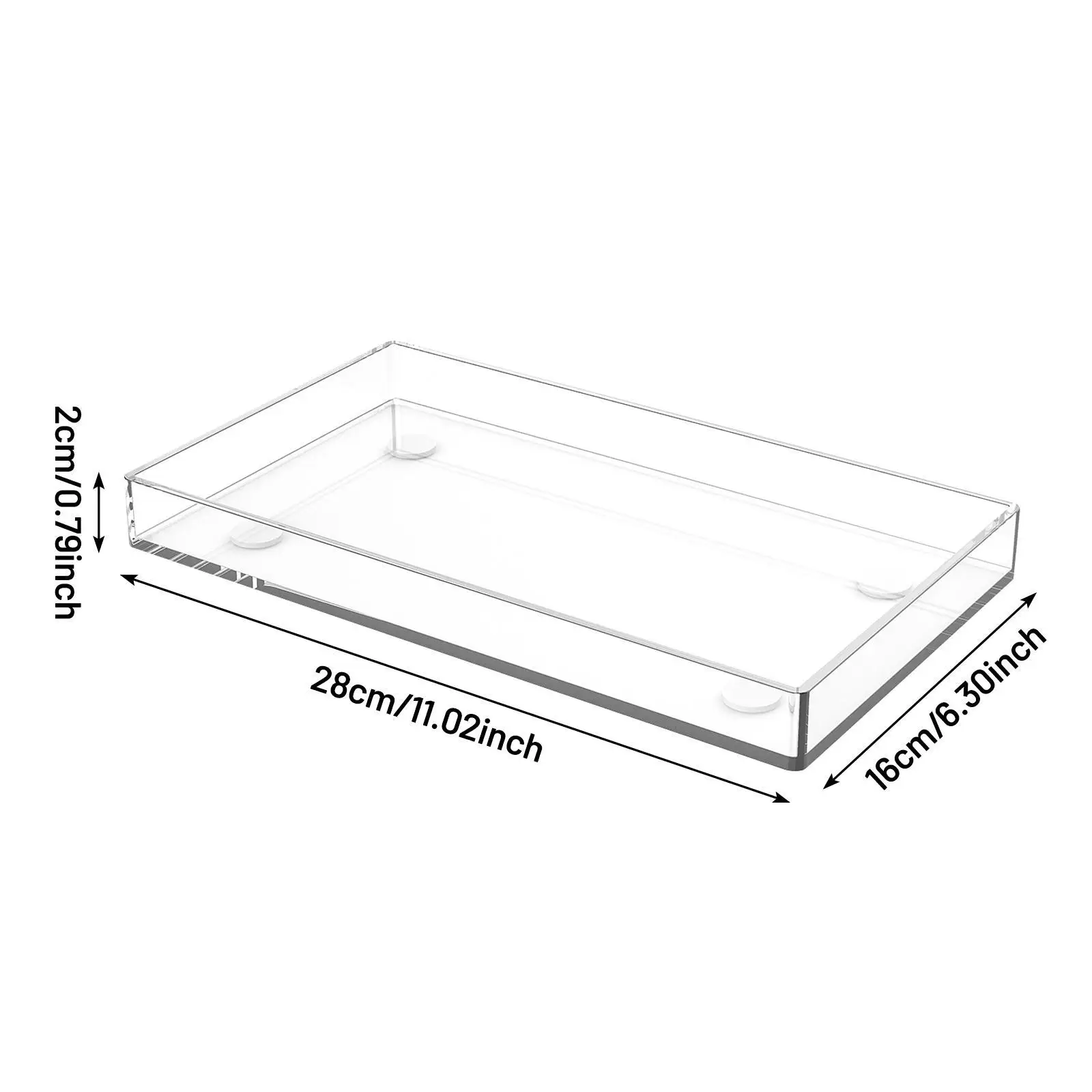 Clear Acrylic Tray Decorative Display Tray Transparent Large Acrylic Tray for