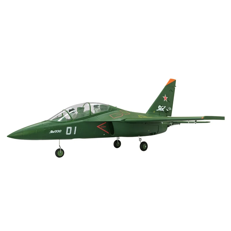 Freewing modelo Yak-130 70mm motor único jato asa fixa montado modelo de aeronave novo revestimento verde 6s kit/ppm brinquedo presente