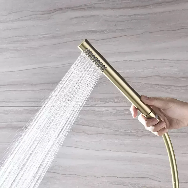 

Латунная ручная насадка для душа Матовый золотой ручной распылитель для душа Никелевый спринклер для ванны Матовый черный розовое золото Ручной душ Хром