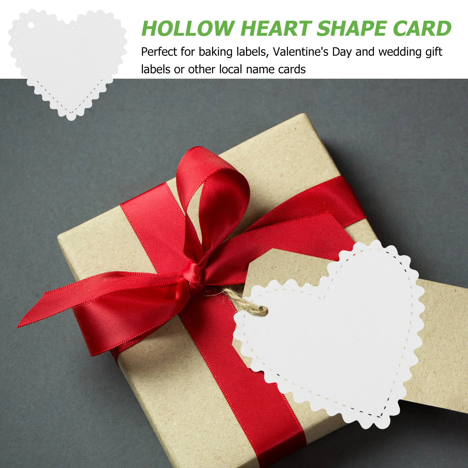

50pcs Love Shape Paper Creative Hanging Labels For Wedding Cards Blank Business Tags Eco-Friendly Heart-Shaped Gift Tags