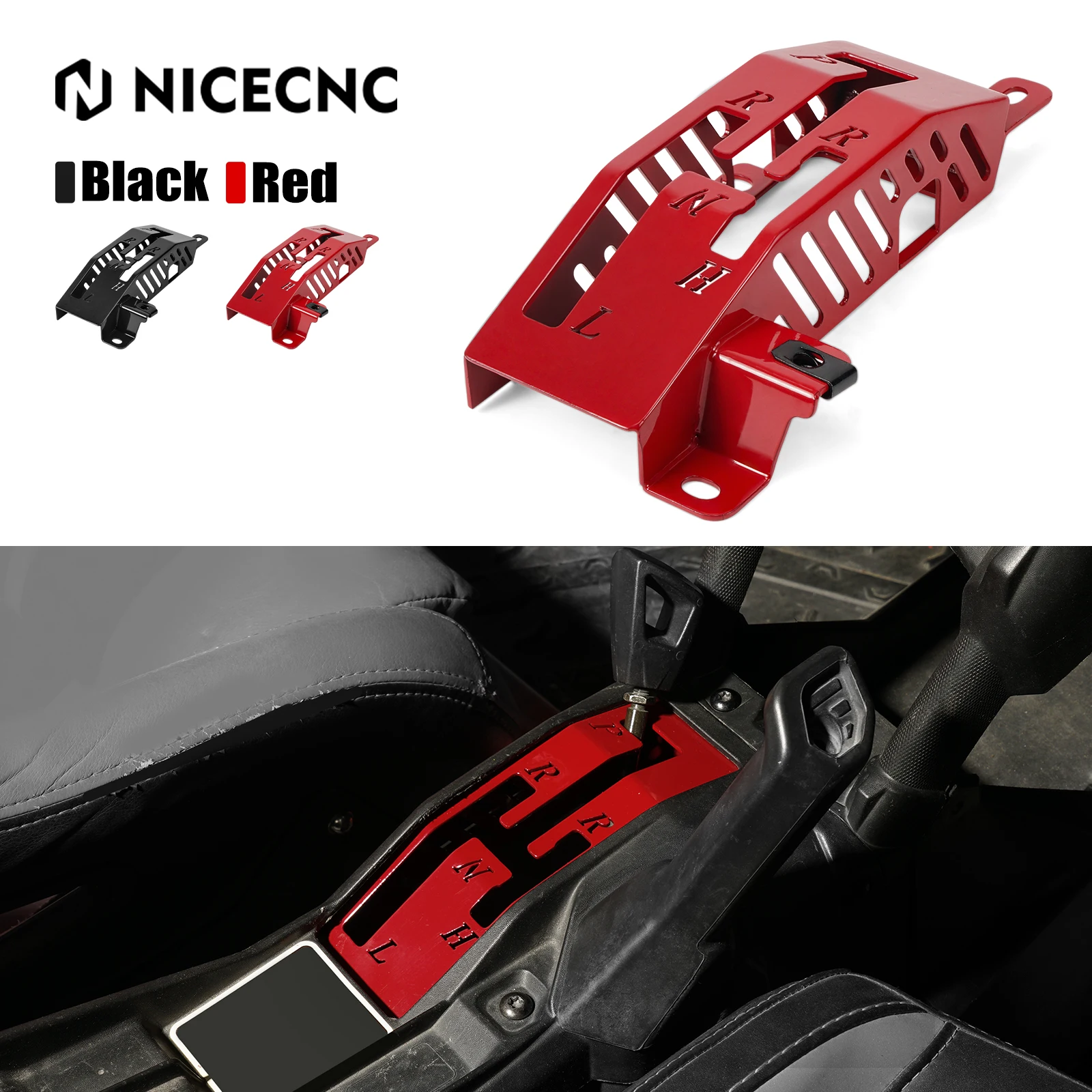 

NICECNC UTV X3 Shift Shifter Gate Cover For Can-Am Maverick X3 MAX Turbo R 2017-2022 UTV Accessories 707900644 Q235 Metal