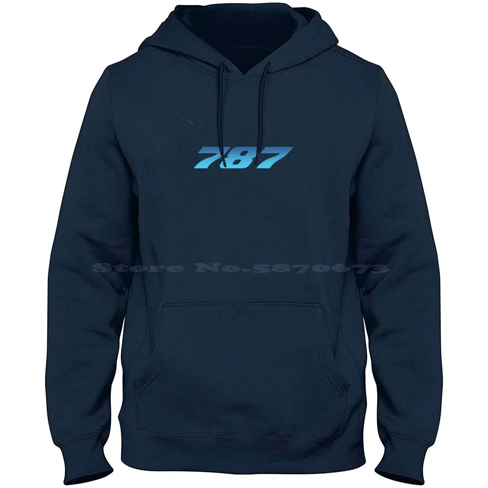 787 100% Cotton Hoodie T Shirt B787 Boeing Airbus Aviation Airplane Airline Aircraft Landing Takeoff Flying Captain For Pilot