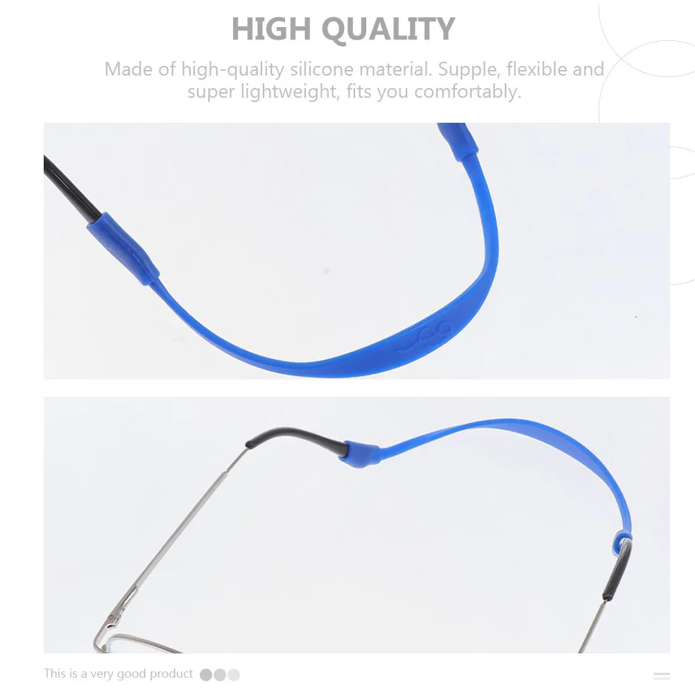 8 قطعة حزام النظارات سيليكون المضادة للانزلاق حامل النظارات للرياضة في الهواء الطلق نونسليب نظارات التجنيب سلسلة #5