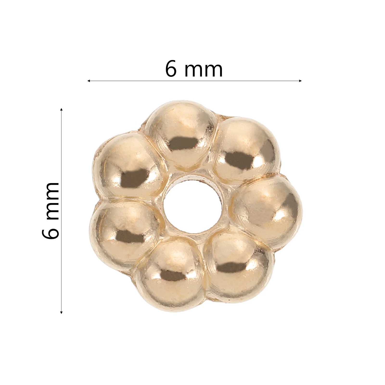 

2000Pcs Plastic Electroplated Flower Shape Beads Creative Jewelry Making DIY Accessories Decorative Beads for Bracelets
