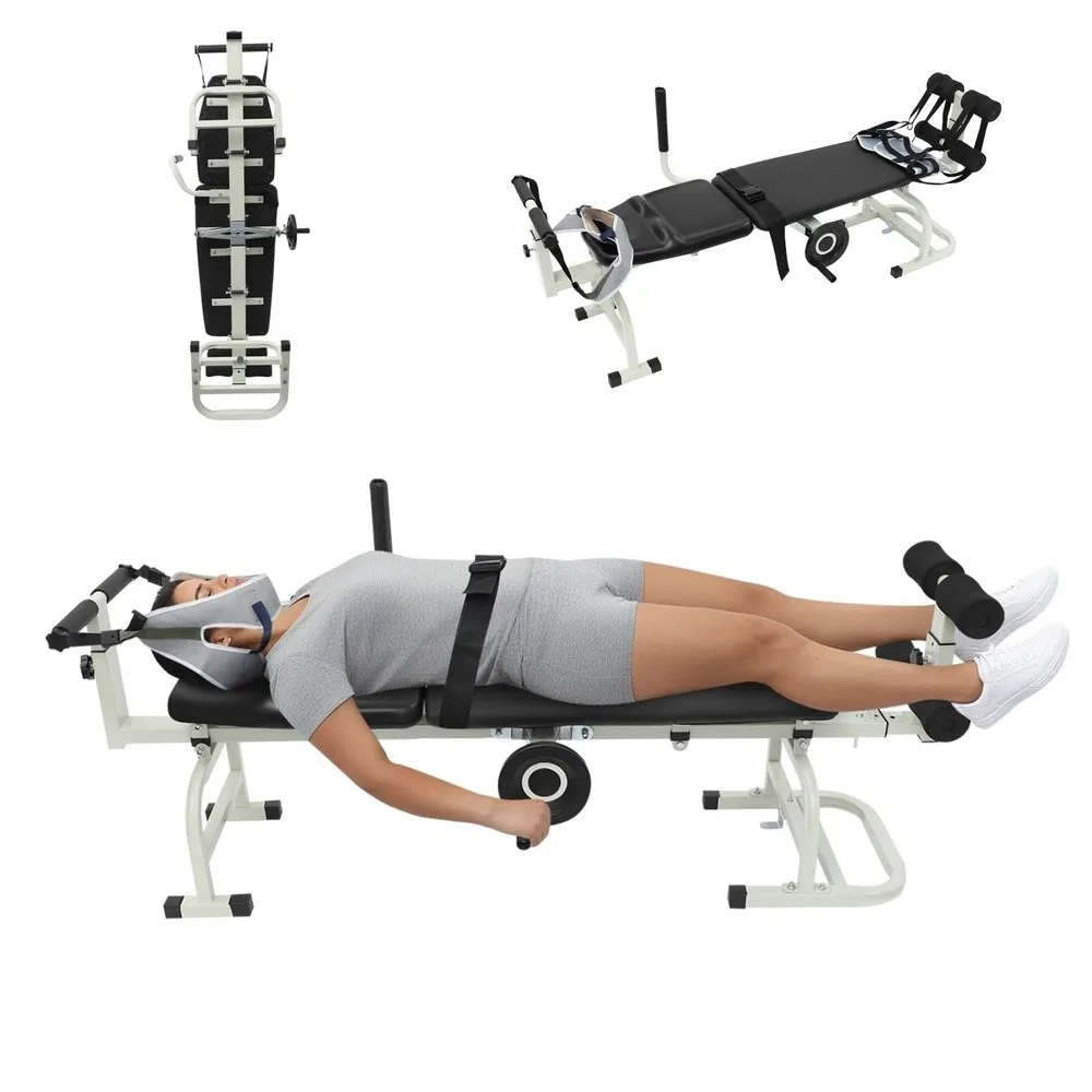 Bepritm Traction Bed Folding Massage Bed Table Cervical Versatile Neck Stretcher Taction Devices for Home Use Back