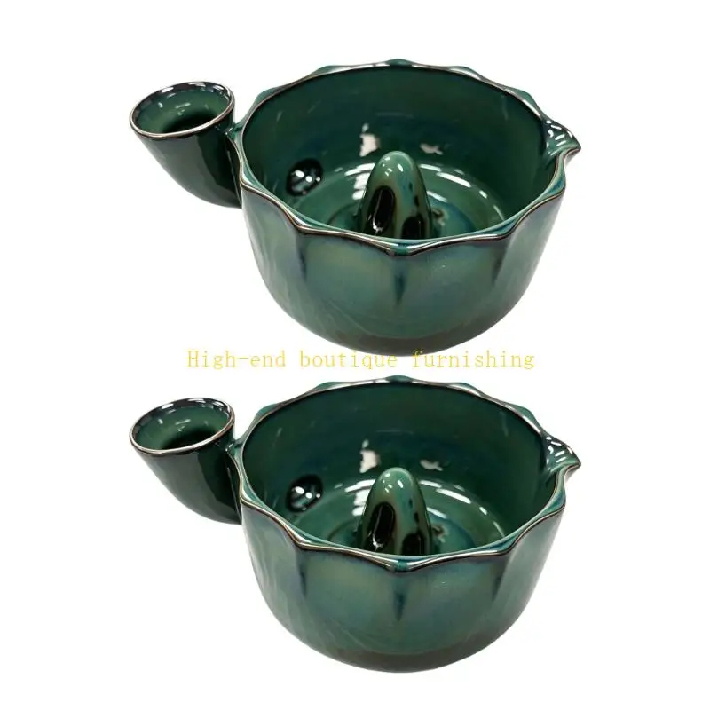 L9NB Daily Fruit Washing Bowl with Center Water Guide, Drain Holes and Glazed Body for Kitchen Serving Use Often Daily
