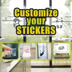Custom Name Wall glass window door sign Toilet pvc sticker Back glue,Self adhesive colorful Die-out Ink-spray sticker