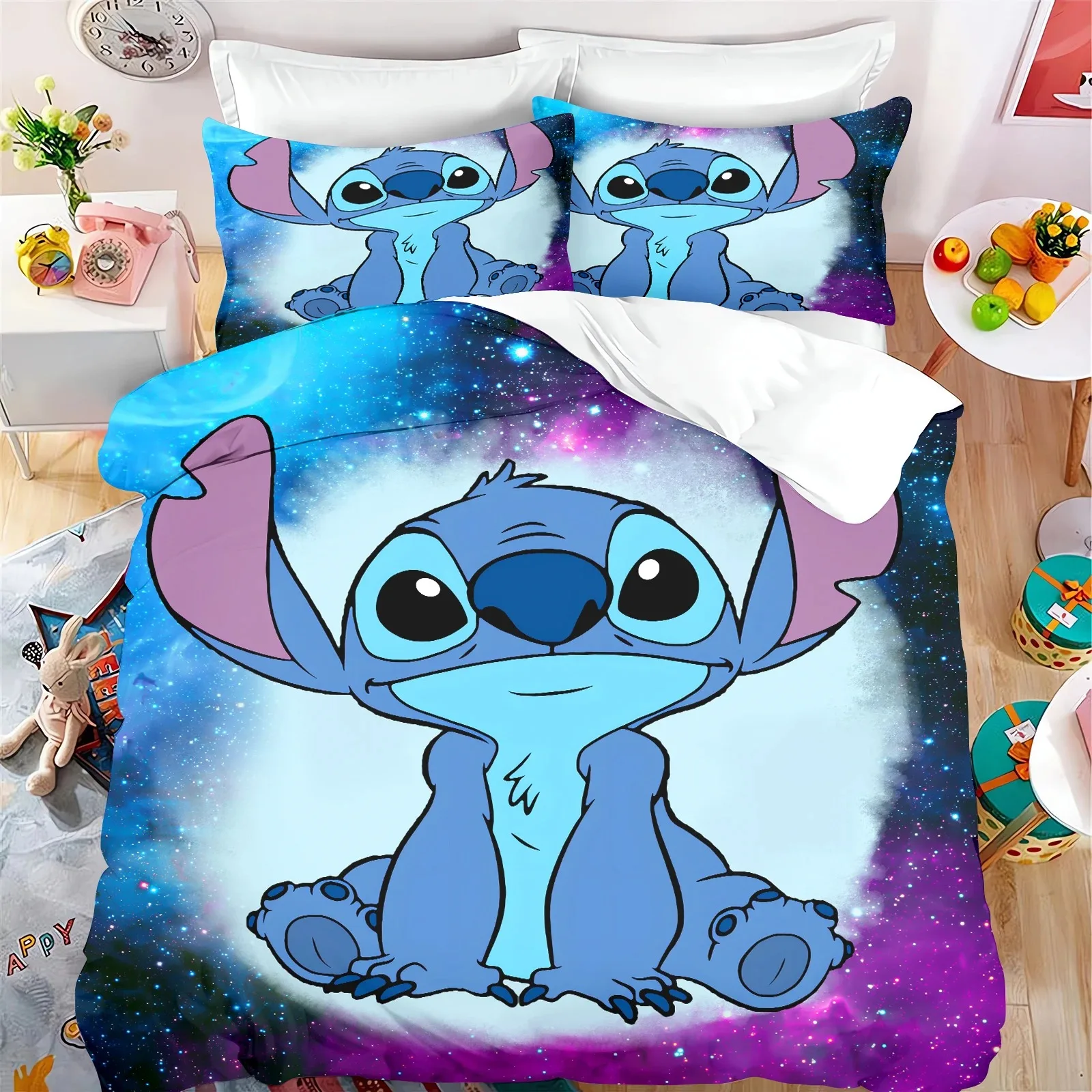 Disney Marvel Stitch 3D Printed Bedding Set Duvet Cover Anime Quilt Adult Kids Birthday Gift Full Size King Size Bedding Set