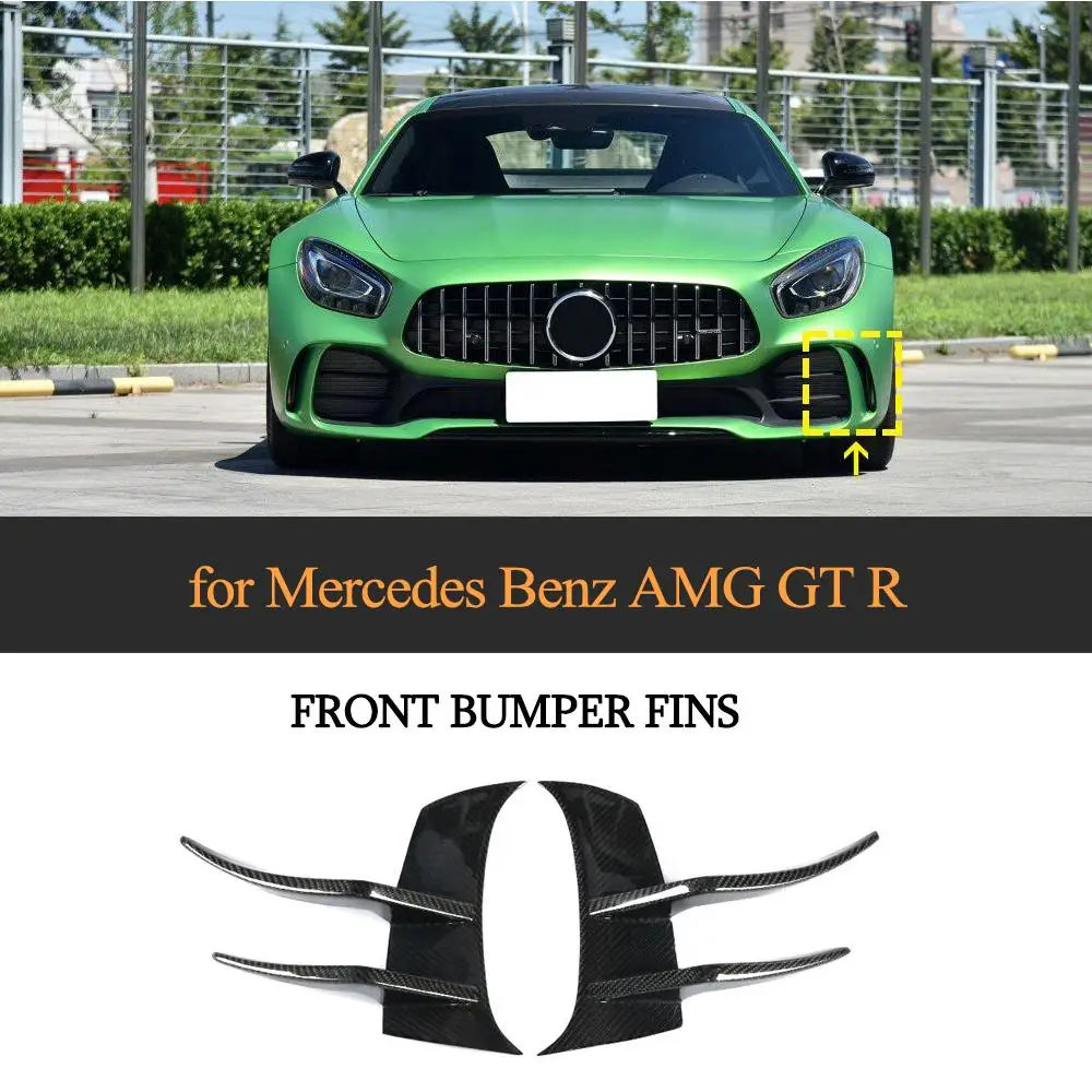 

For Mercedes-Benz AMG GT R 2016 - 2019 Car Front Bumper Splitters Fins Canards Carbon Fiber Front Splitters