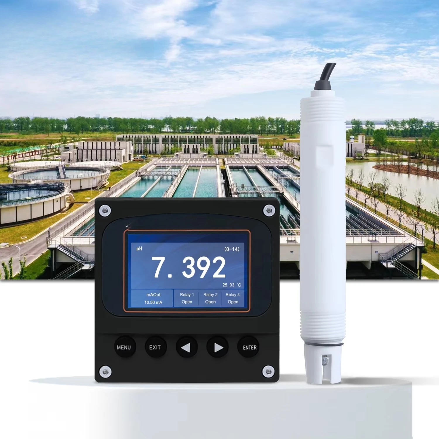 High quality and low price water pH sensor 4 20ma RS485 acidity meter wastewater electrode
